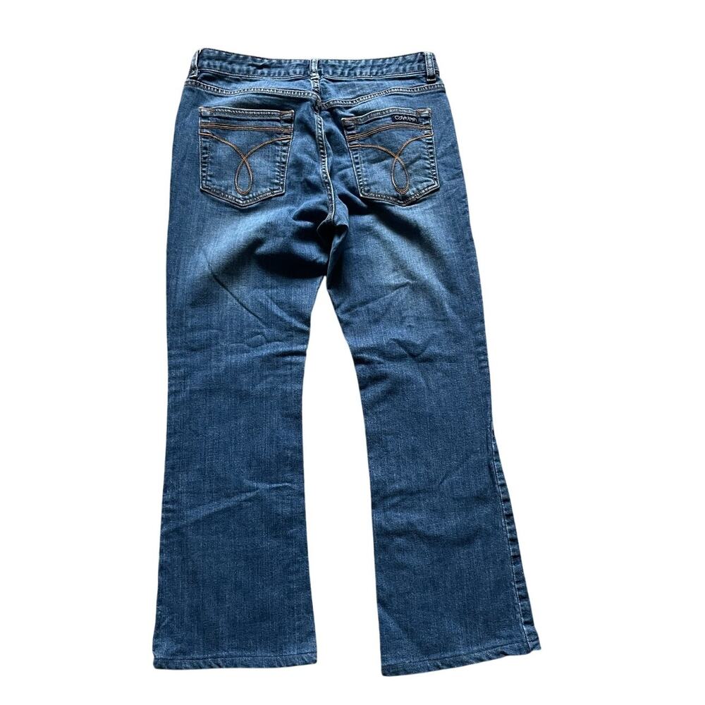 Calvin Klein Women Flare Jeans size 8 Classic Medium Wash Retro Sustainable Fair - Picture 2 of 10